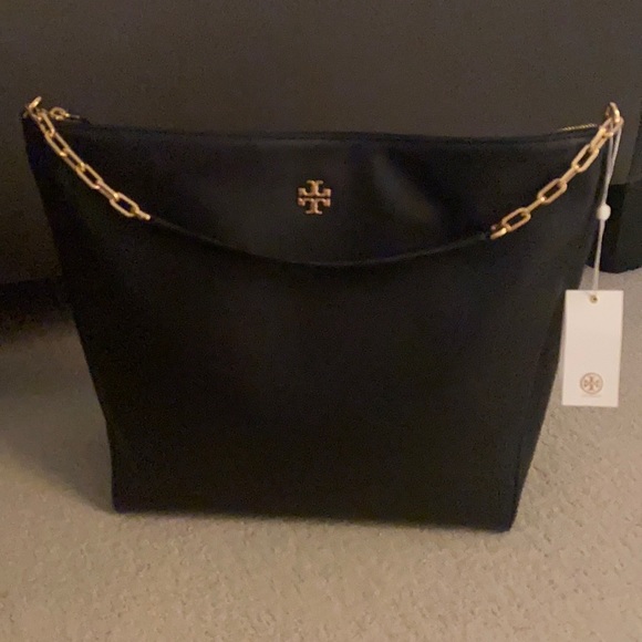 Tory Burch black Carter slouchy hobo bag - Picture 2 of 6